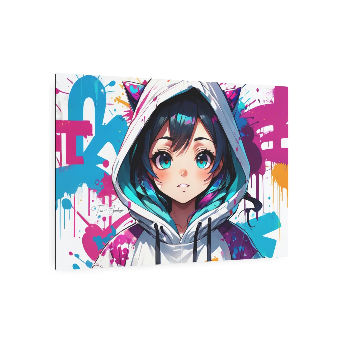 Manga Mural: Kohana 🇺🇸 US Shipping - Anime Graffiti Art on Metal Poster