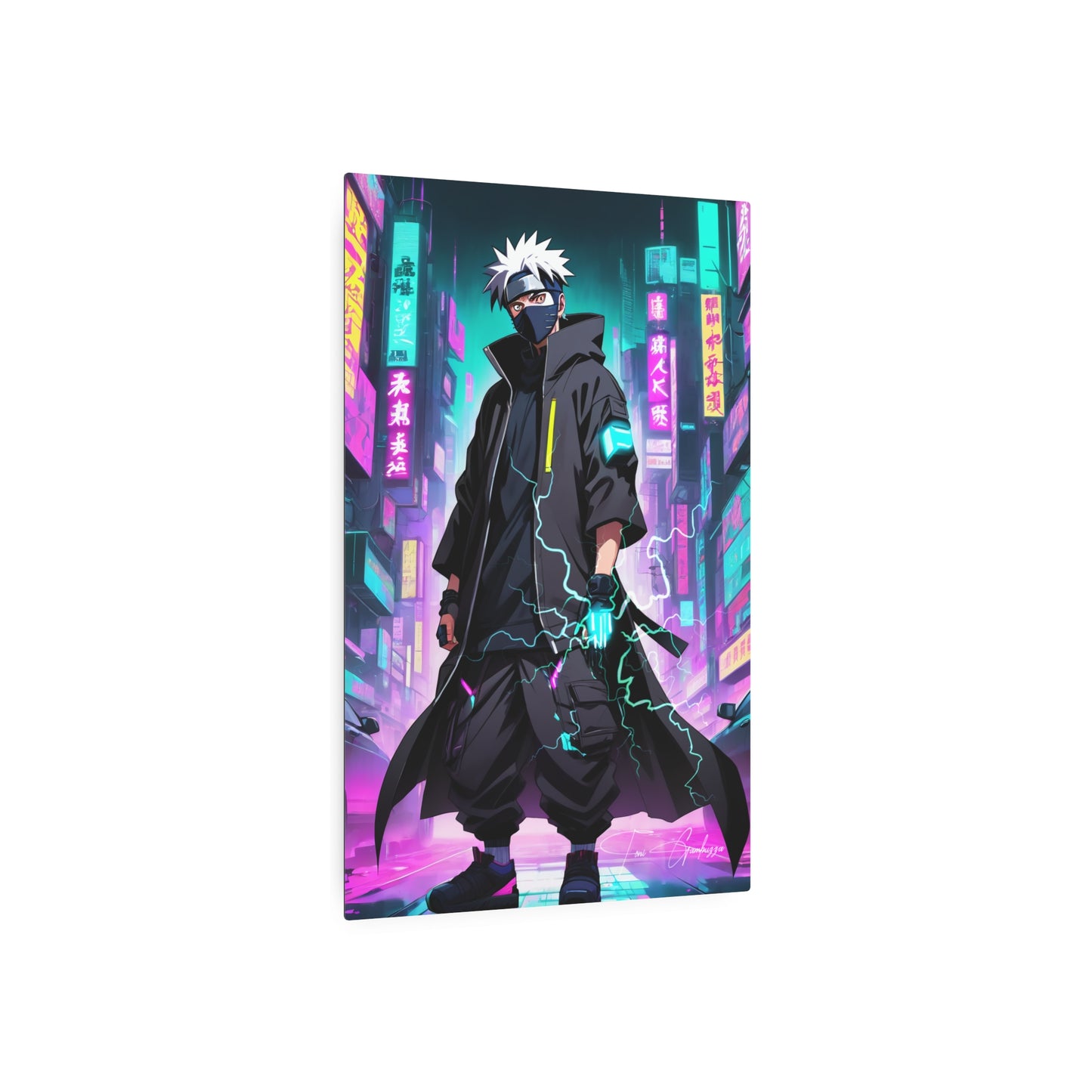 Cyberpunk Kakashi 🇺🇸 US Shipping - Anime Art on Metal Poster