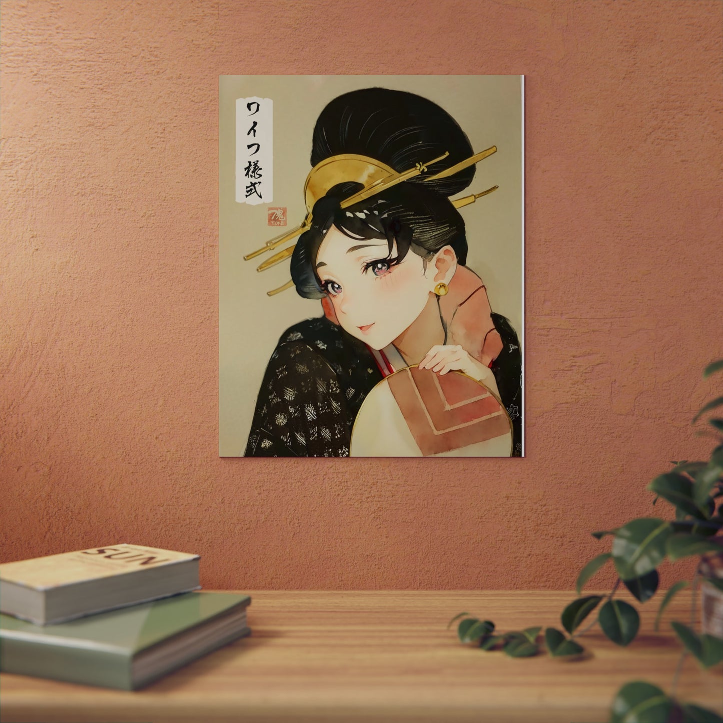 Ukiyo-e Art - Waifu Style 🇩🇪 GER Shipping - Traditional Japanese Art on Metal Poster