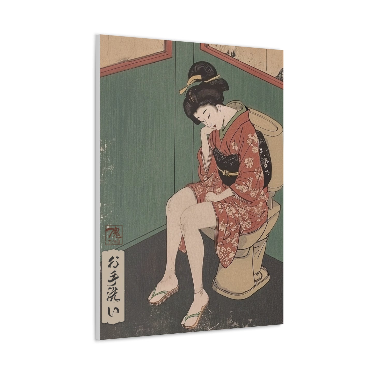 Ukiyo-e Art - Otearai • Traditional Japanese Art on high quality Canvas