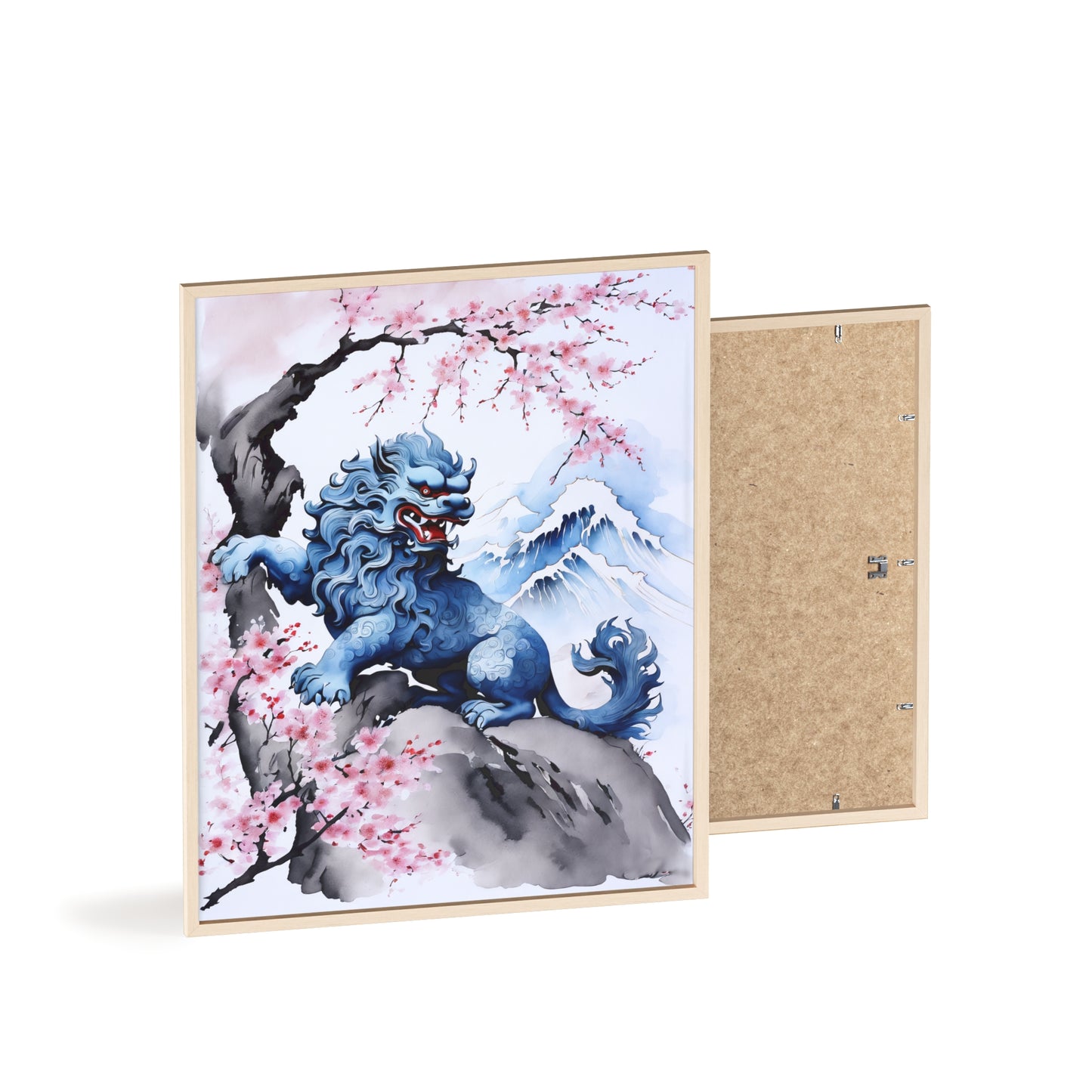 Sumi-e Art - Komainu • Traditional Japanese Art • Framed