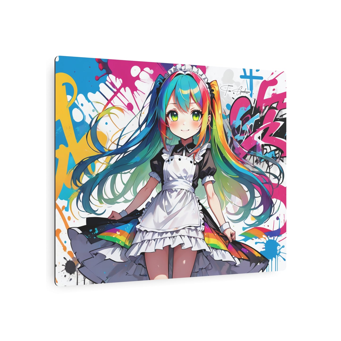 Manga Mural: Nanase 🇺🇸 US Shipping - Anime Graffiti Art on Metal Poster