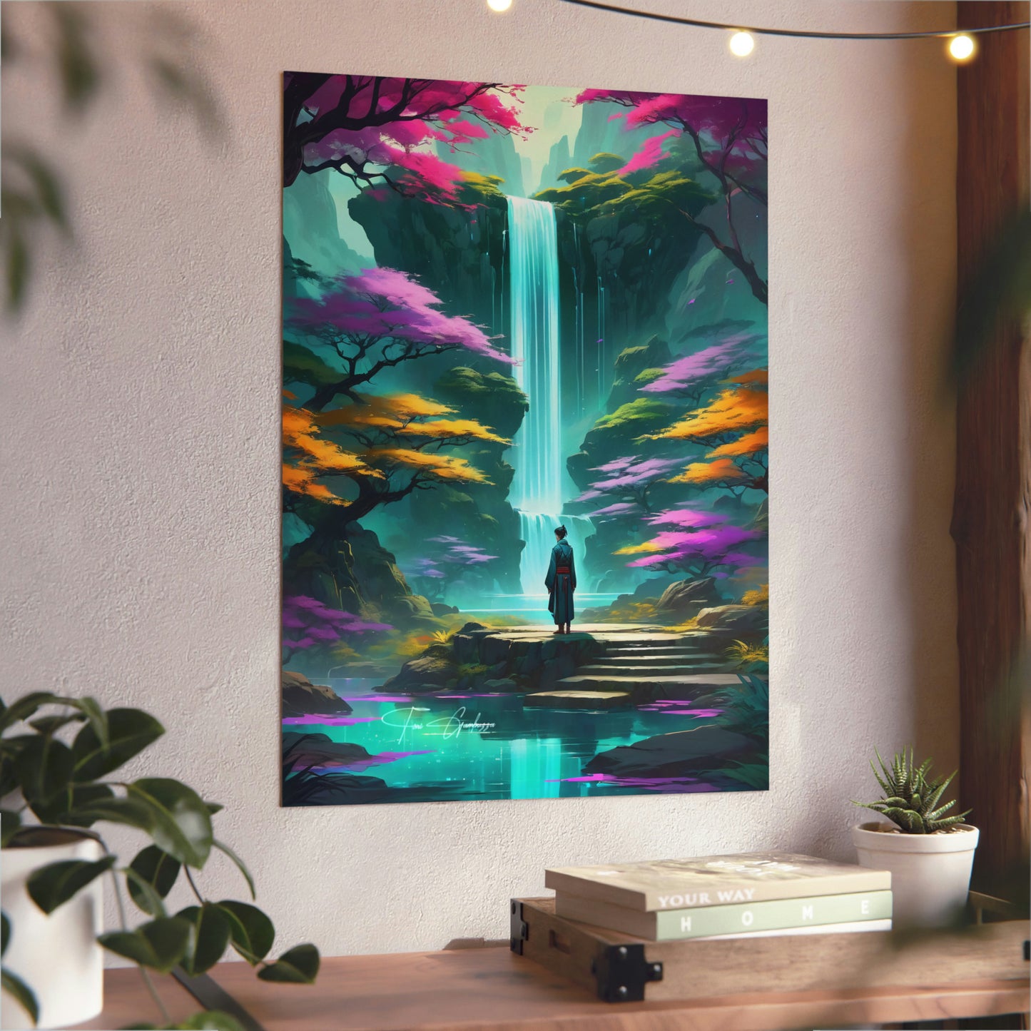 Zen Reflections: Flow 🇩🇪 GER Shipping - Anime Art on Metal Poster