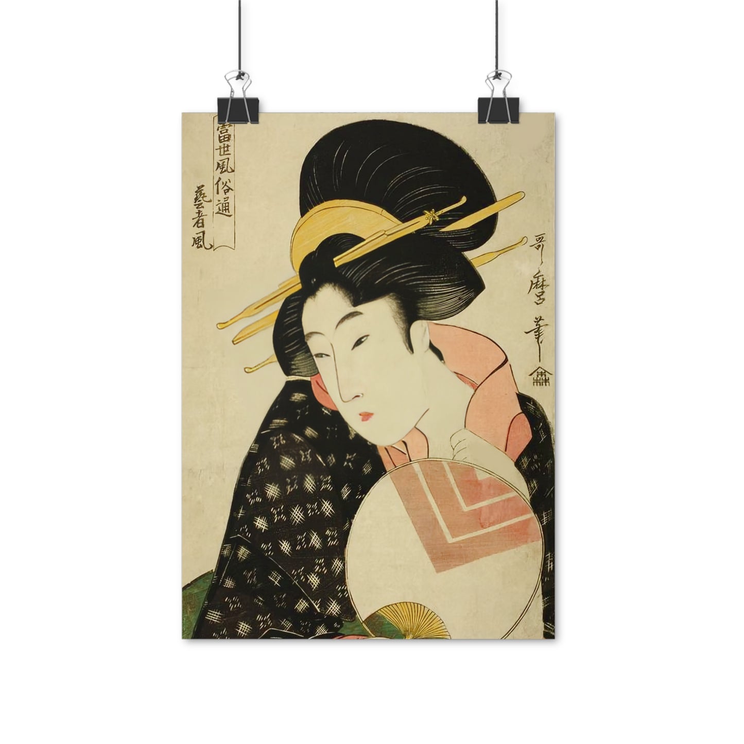 Ukiyo-e Art - Geisha Style - Kitagawa Utamaro • Traditional Japanese Art on high quality poster