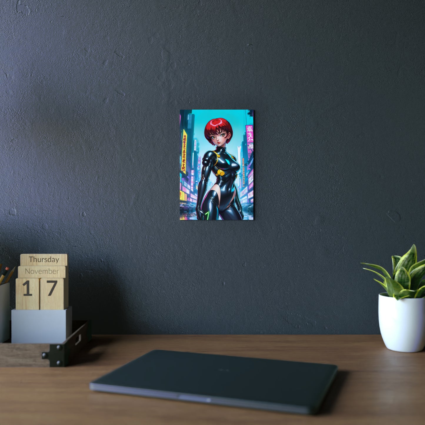 Cyberpunk Ranma Chan 🇩🇪 GER Shipping - Anime Art on Metal Poster