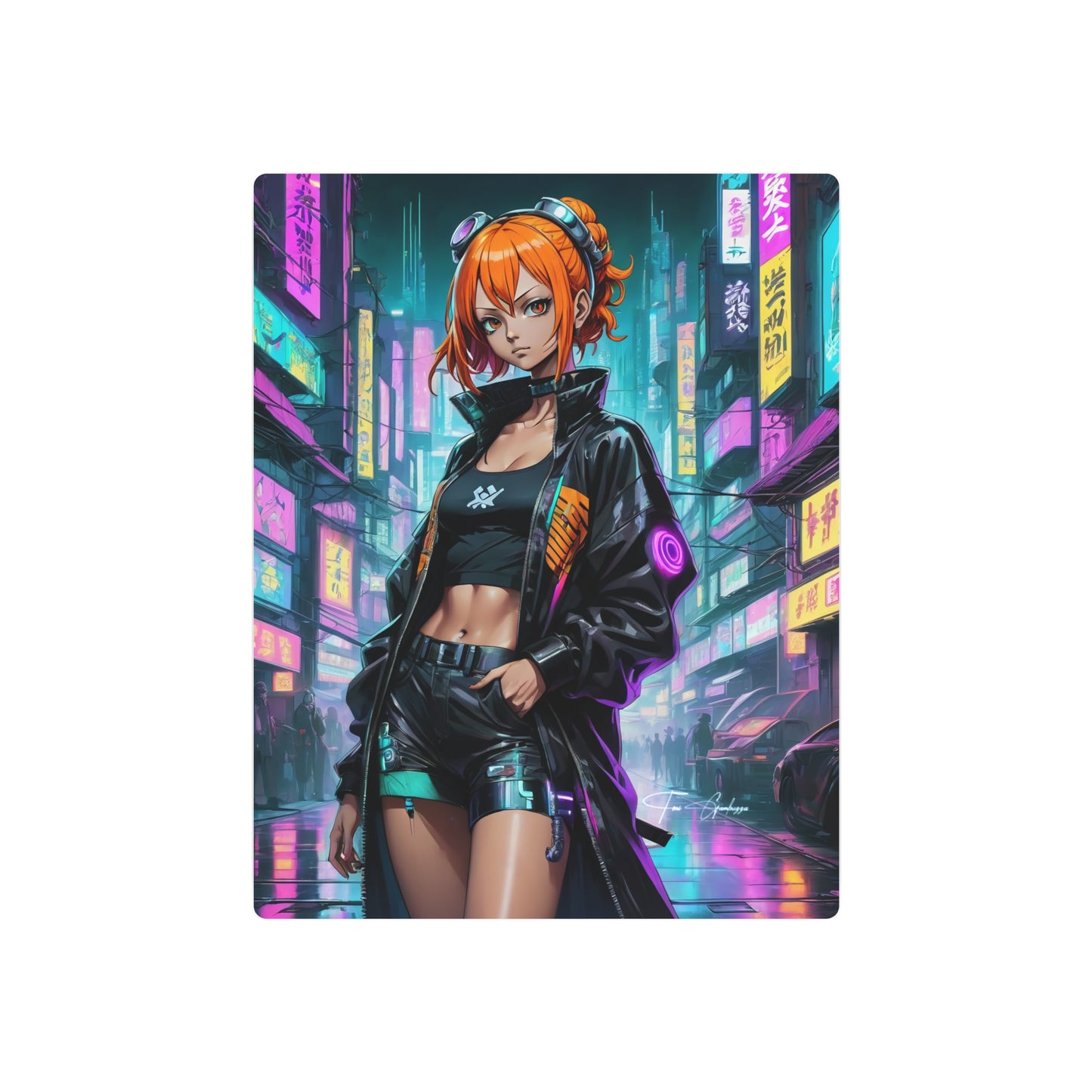 Cyberpunk Nami 🇺🇸 US Shipping - Anime Art on Metal Poster