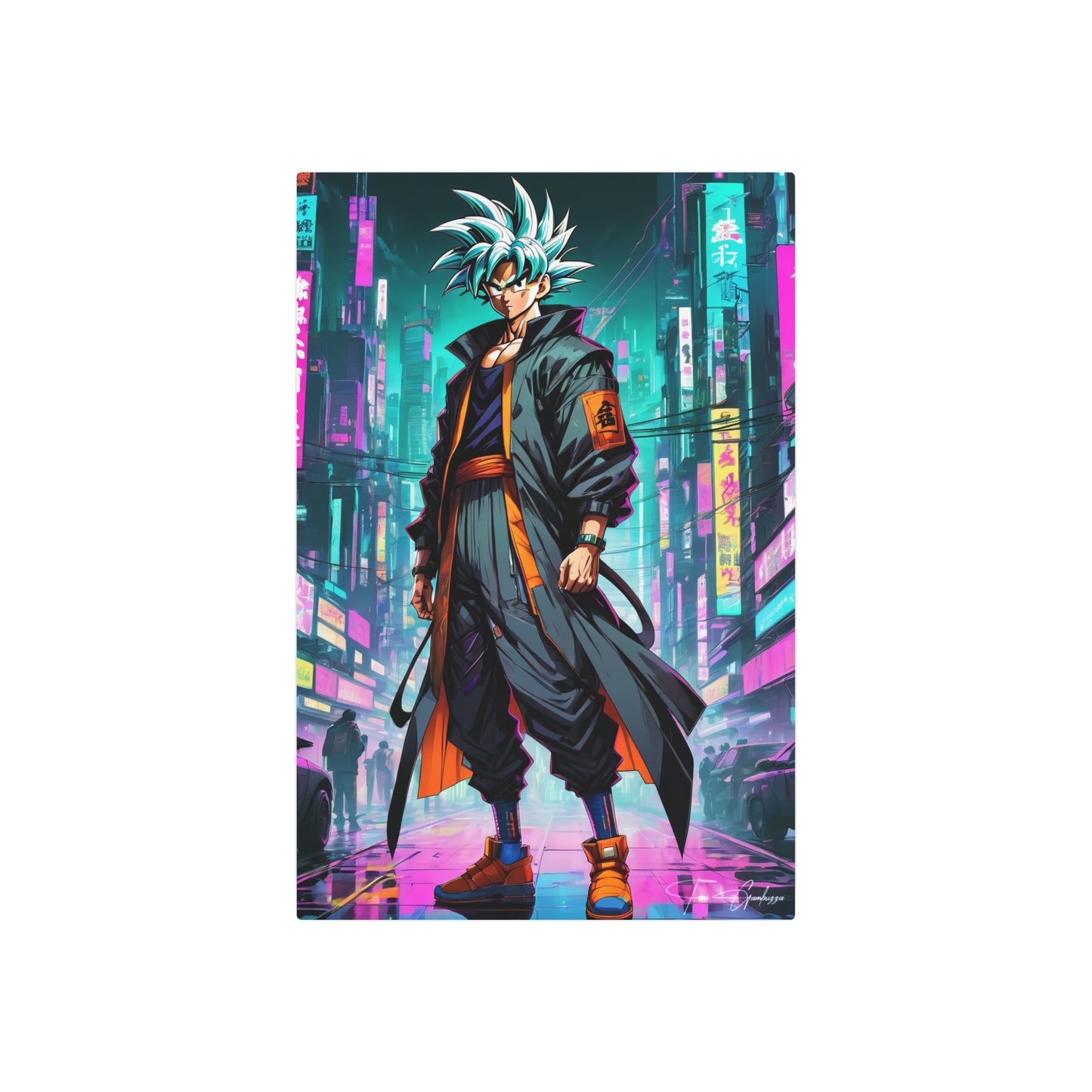 Cyberpunk Ultra Instinct  🇺🇸 US Shipping - Anime Art on Metal Poster