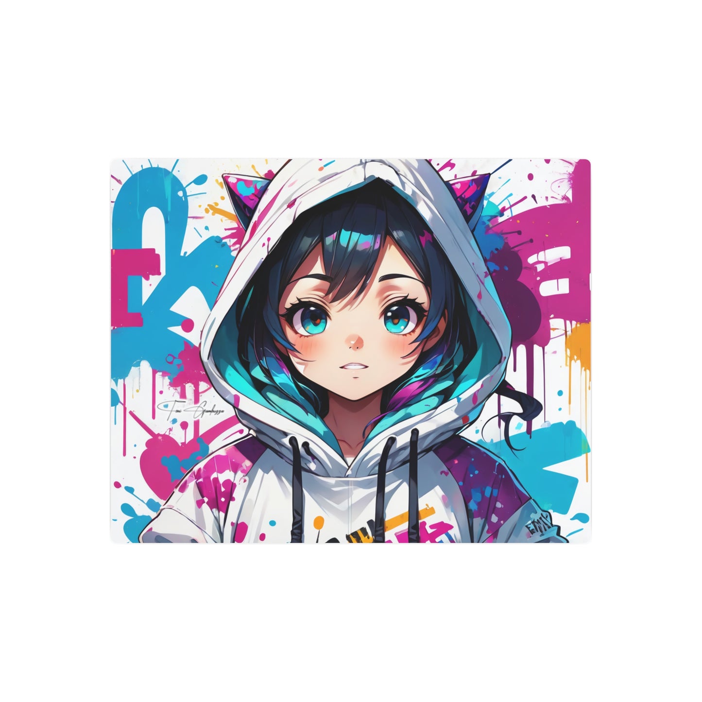 Manga Mural: Kohana 🇺🇸 US Shipping - Anime Graffiti Art on Metal Poster