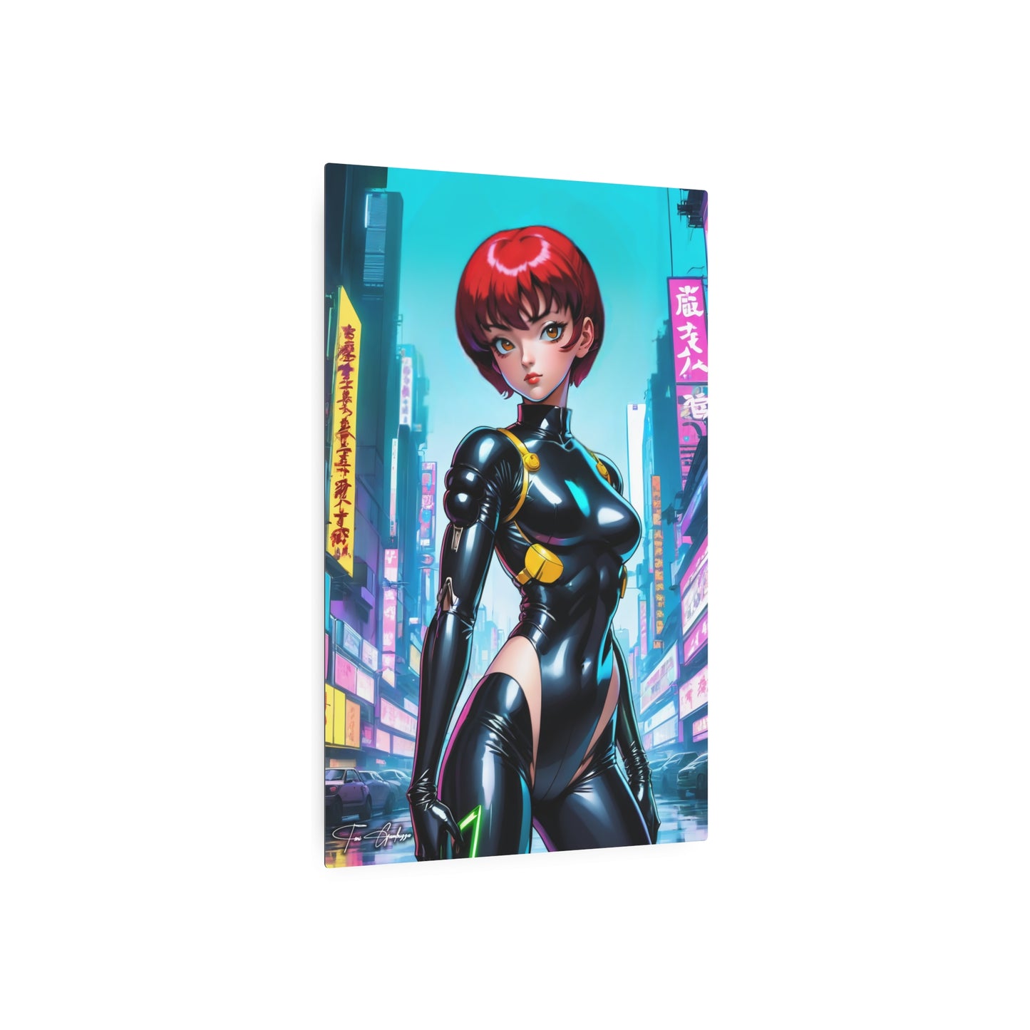 Cyberpunk Ranma Chan 🇺🇸 US Shipping - Anime Art on Metal Poster