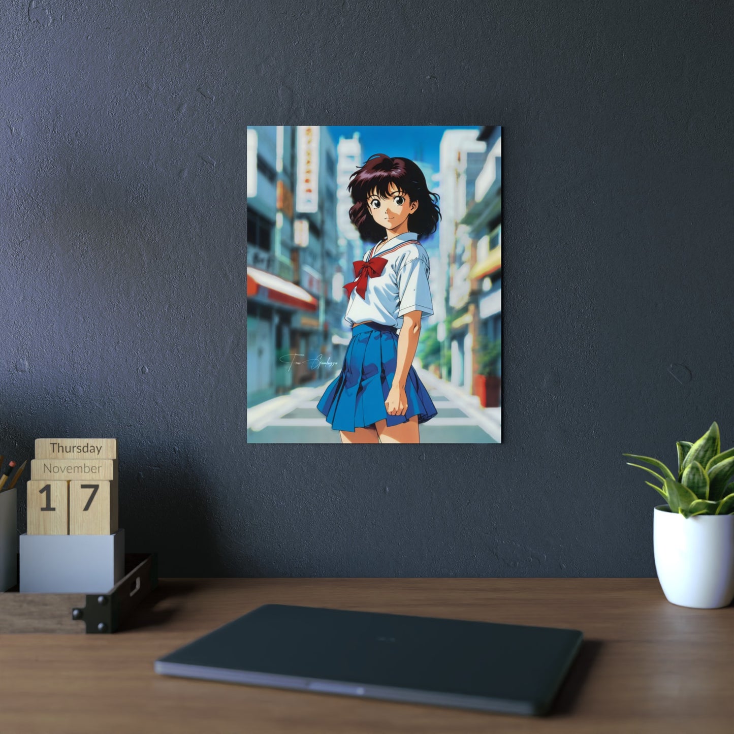 City Pop Collection - Flirty Schoolgirl 🇩🇪 GER Shipping - Anime Art on Metal Poster