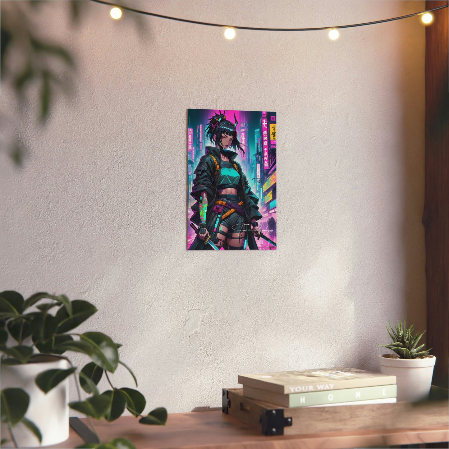 Cyberpunk Girl 🇩🇪 GER Shipping - Anime Art on Metal Poster