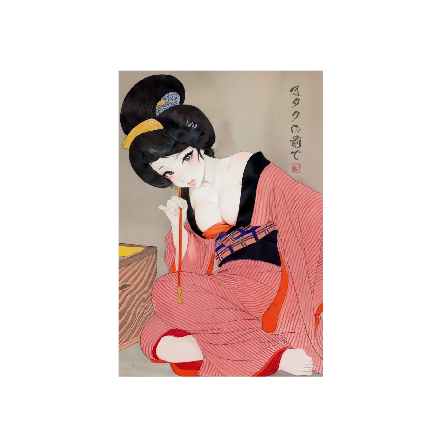 Ukiyo-e Art - Before the otaku 🇩🇪 GER Shipping - Traditional Japanese Art on Metal Poster