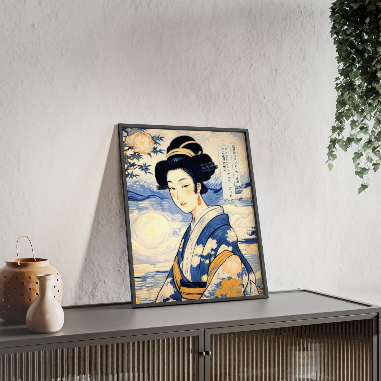 Ukiyo-e Art - Vincent van Gogh's second mistress • Traditional Japanese Art • Framed