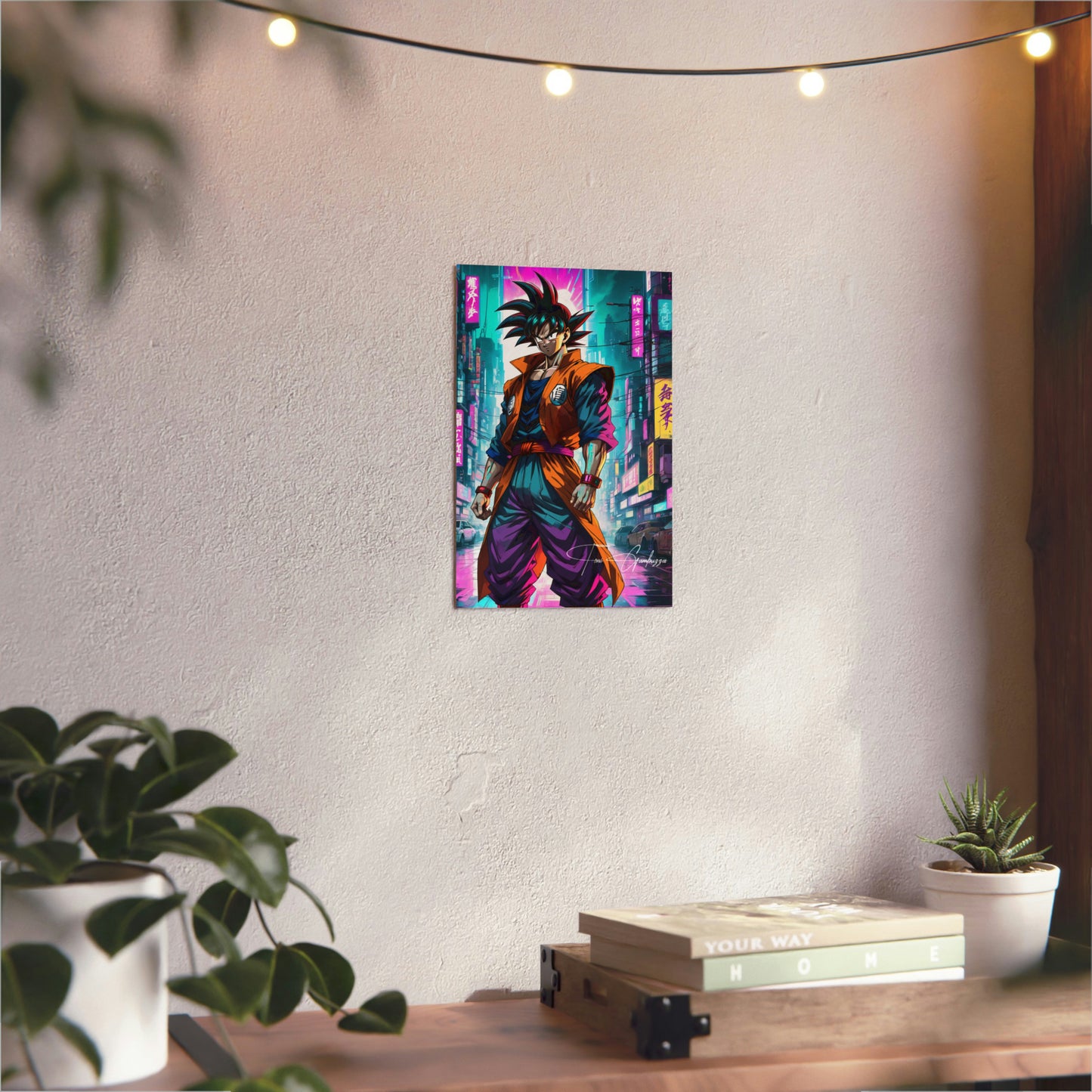 Cyberpunk Saiyan 🇩🇪 GER Shipping - Anime Art on Metal Poster