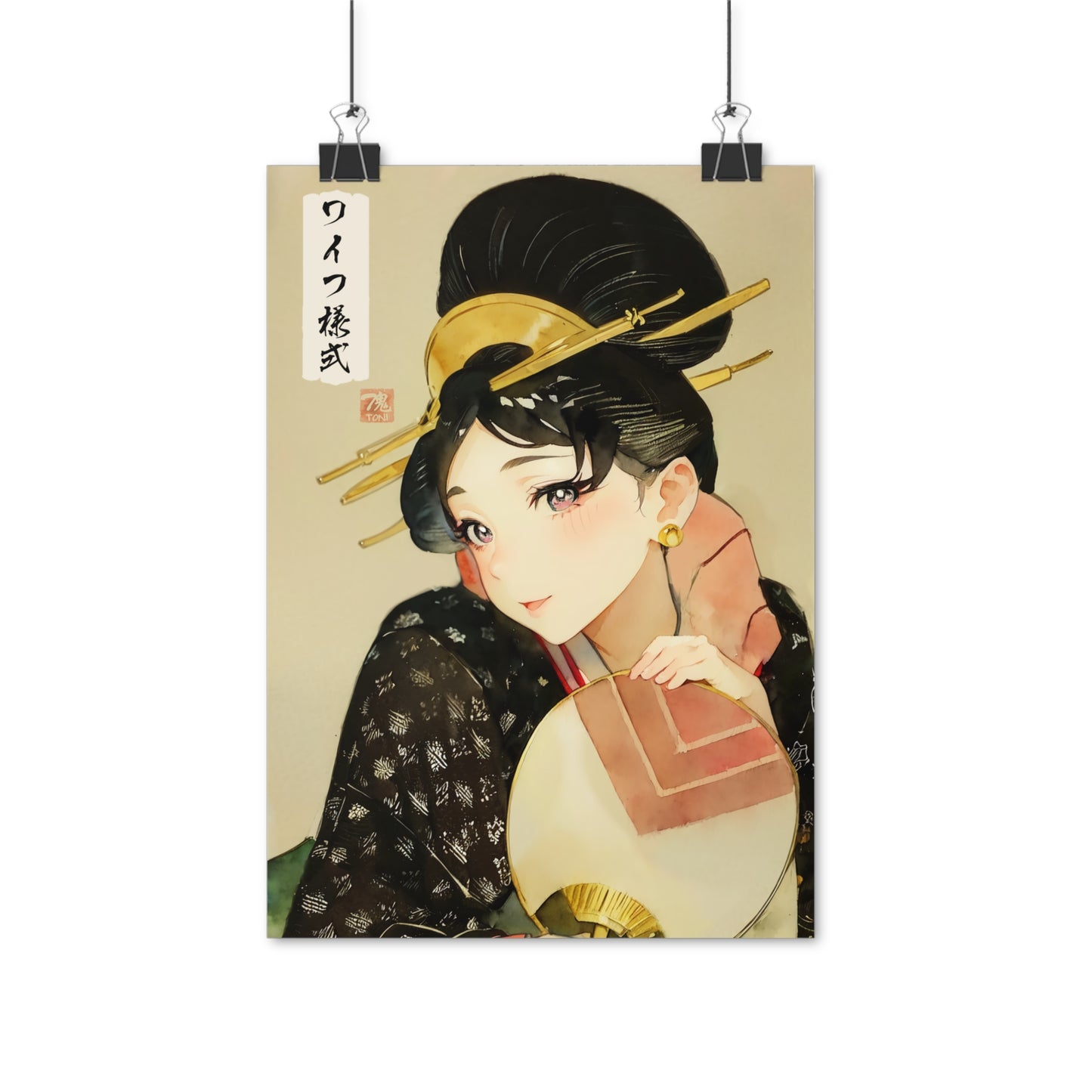 Ukiyo-e Art - Waifu Style • Traditional Japanese Art on high quality poster