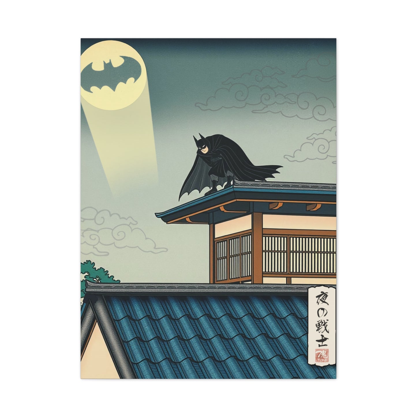 Ukiyo-e Art - Warrior of the Night • Traditional Japanese Art on high quality Canvas