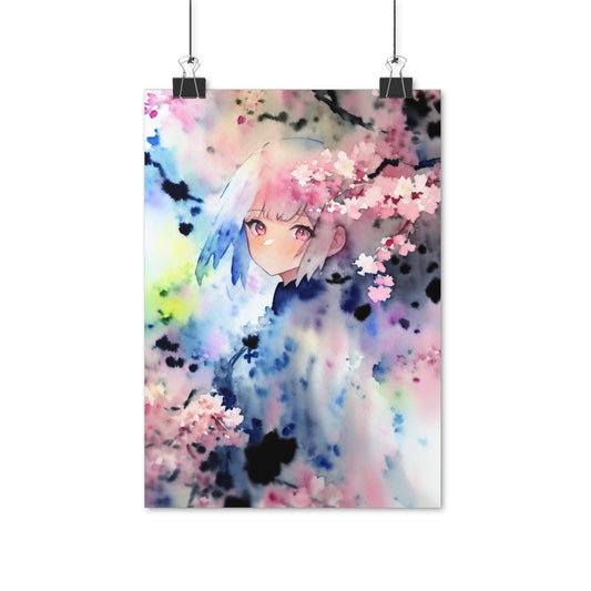 Spring Awakening - Watercolor Anime Art on high quality poster