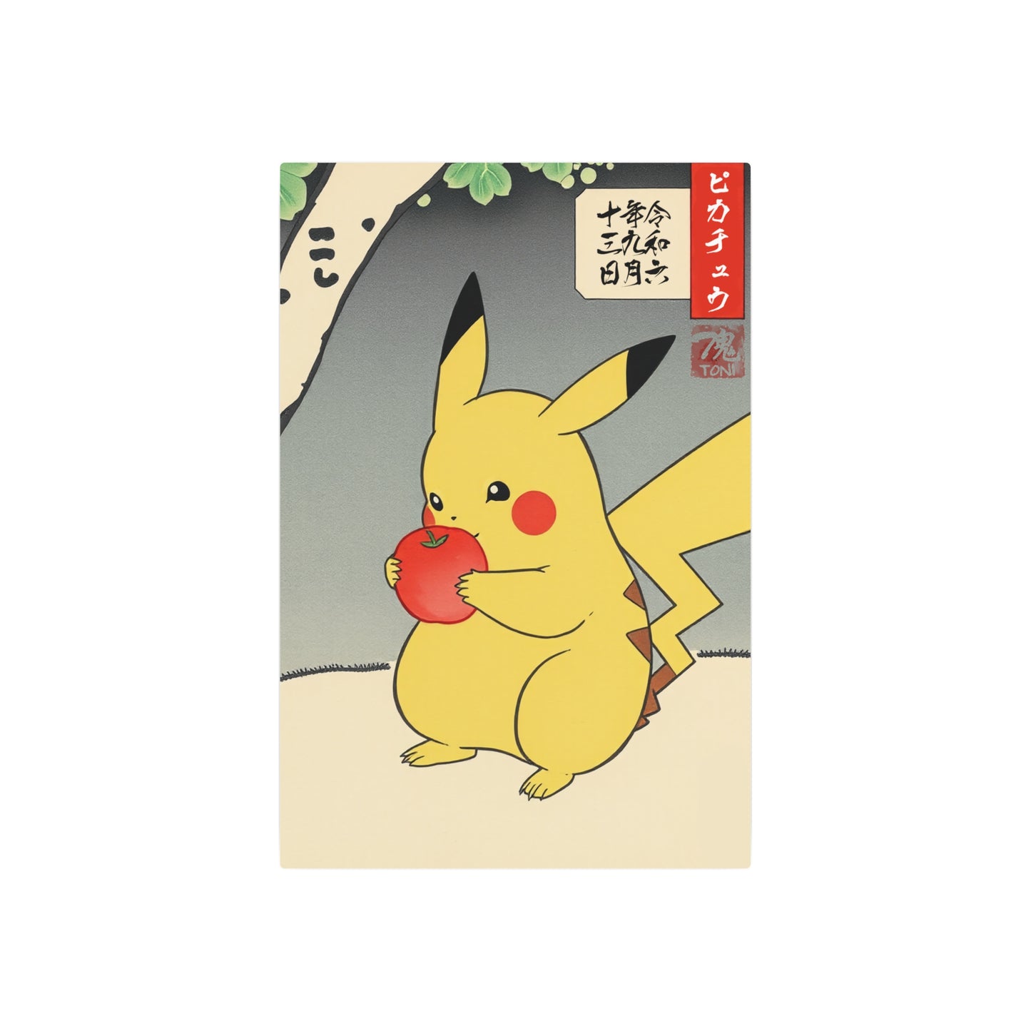 Ukiyo-e Art - Pikachū 🇺🇸 US Shipping - Traditional Japanese Art on Metal Poster