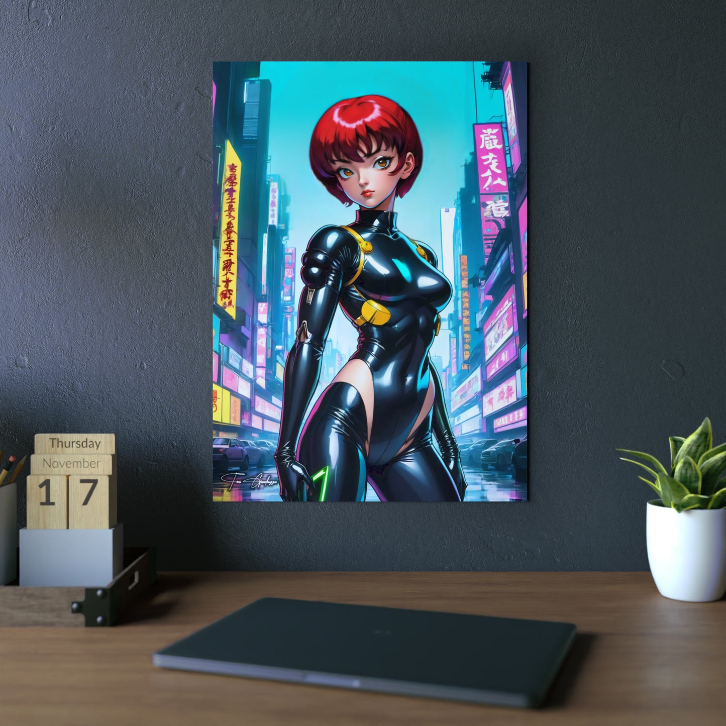 Cyberpunk Ranma Chan 🇩🇪 GER Shipping - Anime Art on Metal Poster