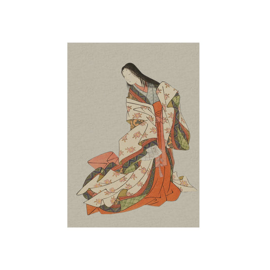 Ukiyo-e Art - The Poetess Ono no Komachi - Suzuki Harunobu 🇩🇪 GER Shipping - Traditional Japanese Art on Metal Poster