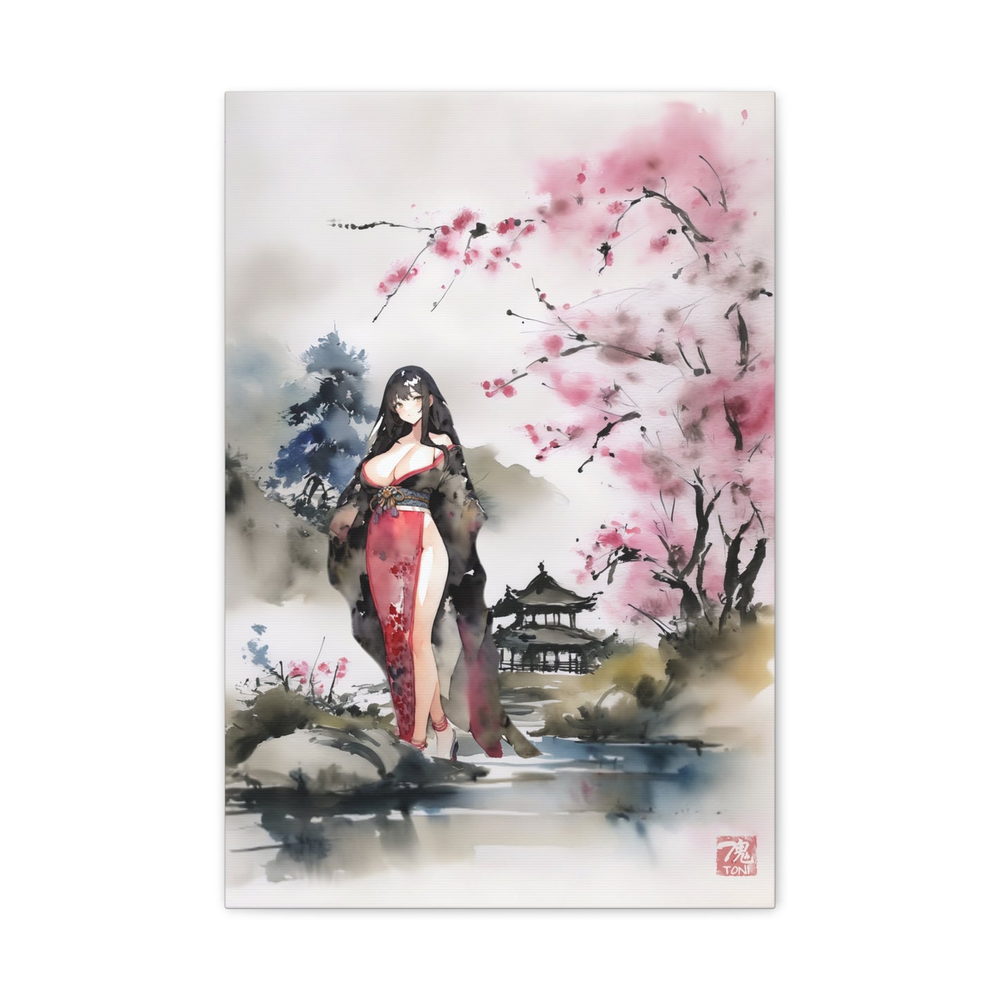 Sumi-e Art - Farben der Stille • Traditional Japanese Art on high quality Canvas