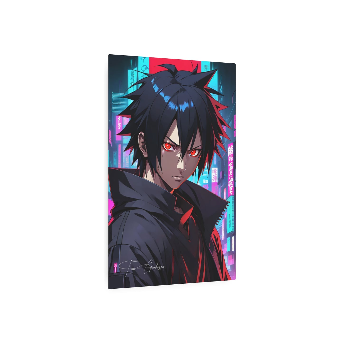 Cyberpunk Sasuke 🇺🇸 US Shipping - Anime Art on Metal Poster