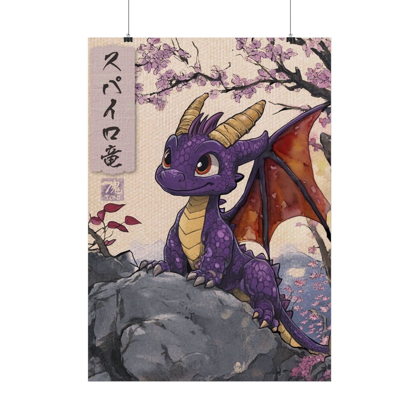 Ukiyo-e Art - Spyro the Dragon • Traditional Japanese Art on high quality poster