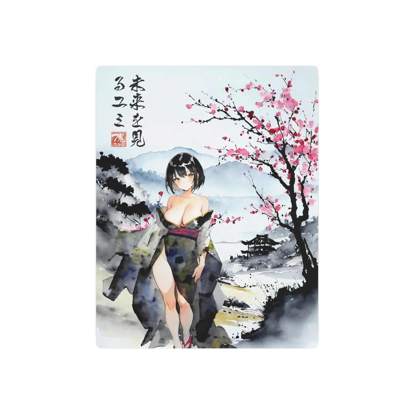 Sumi-e Art - Yumi 🇺🇸 US Shipping - Traditional Japanese Art on Metal Poster