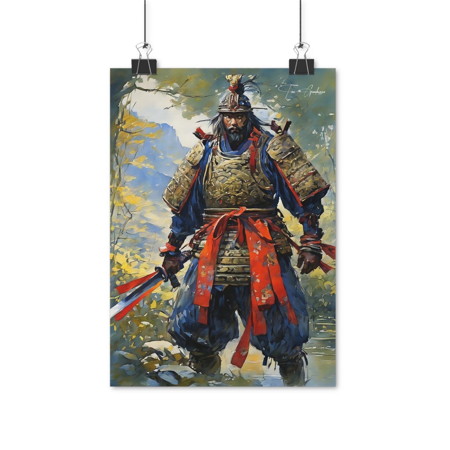 Harmony in War - Oil Painting on high quality poster