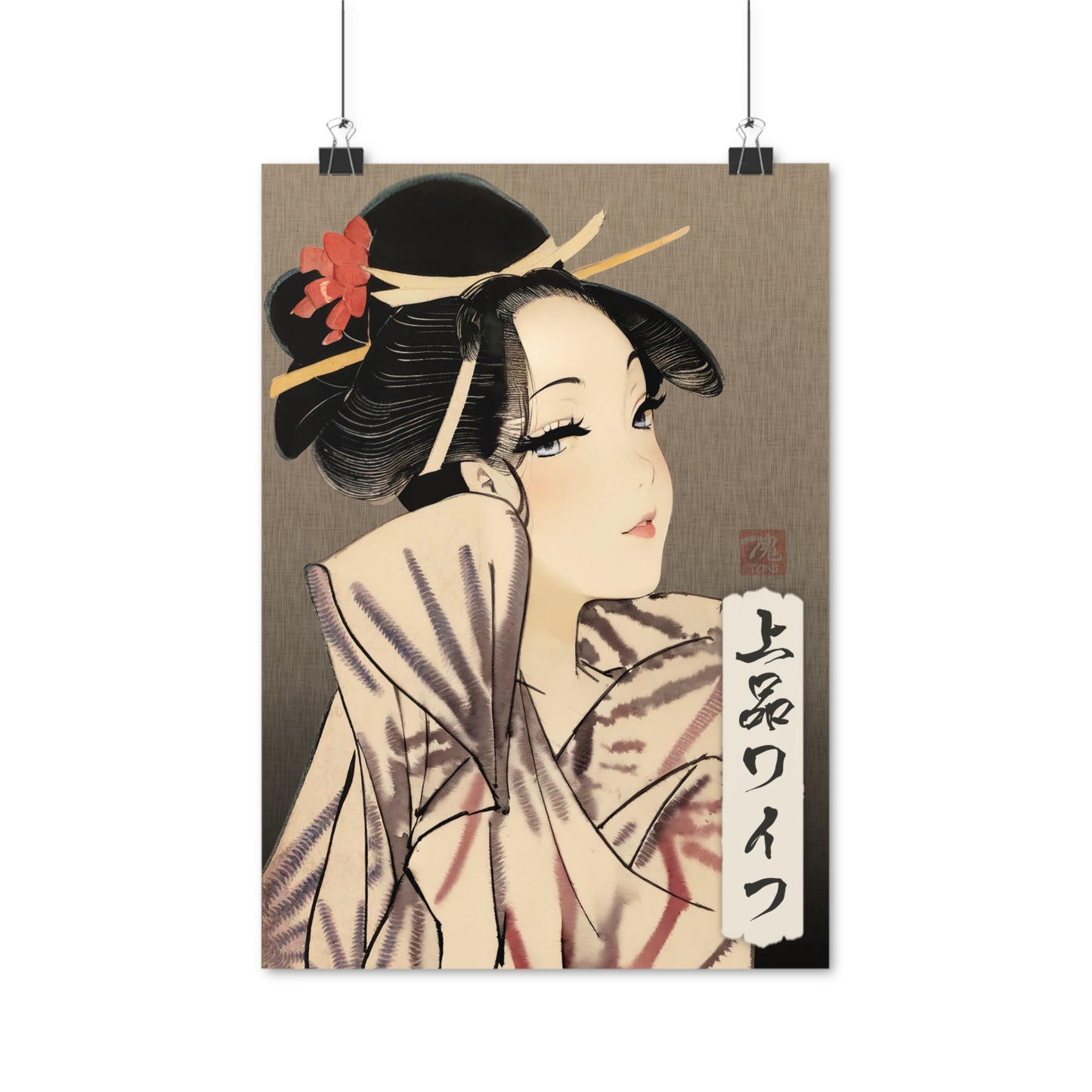 Ukiyo-e Art - Elegant Waifu • Traditional Japanese Art on high quality poster