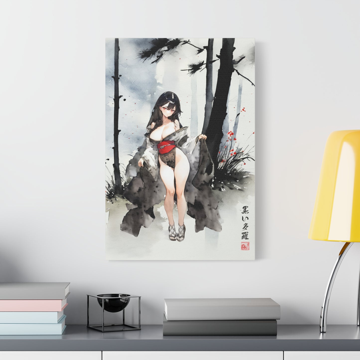 Sumi-e Art  - Kuroi Tara • Traditional Japanese Art on high quality Canvas