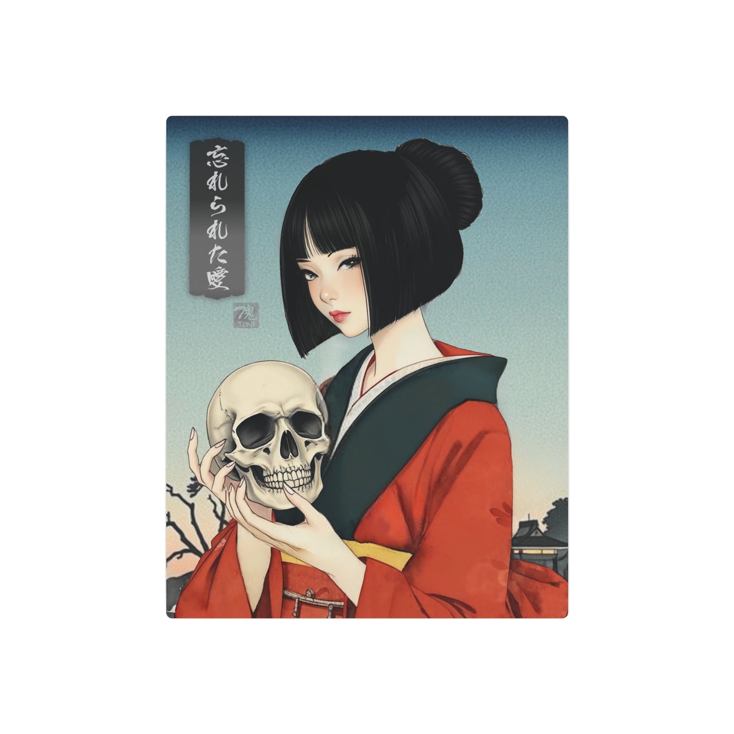 Ukiyo-e Art - Forgotten love 🇺🇸 US Shipping - Traditional Japanese Art on Metal Poster