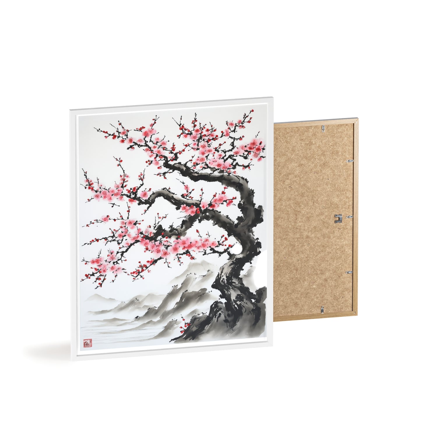 Sumi-e Art - Bodhi Tree • Traditional Japanese Art • Framed