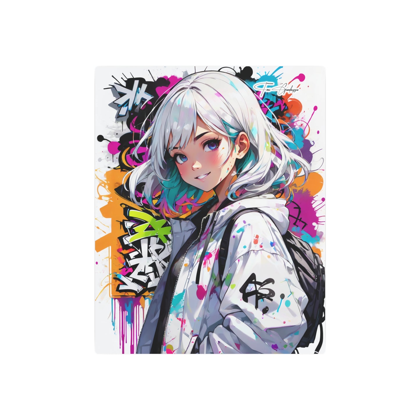 Manga Mural: Koko 🇺🇸 US Shipping - Anime Graffiti Art on Metal Poster