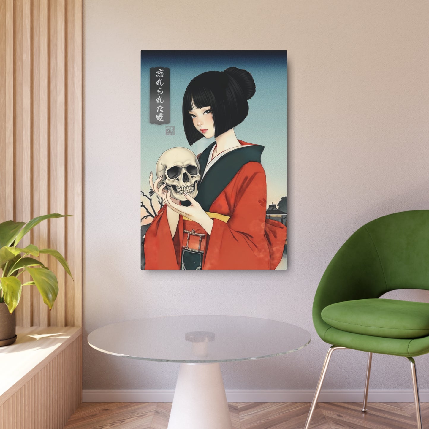 Ukiyo-e Art - Forgotten love 🇺🇸 US Shipping - Traditional Japanese Art on Metal Poster