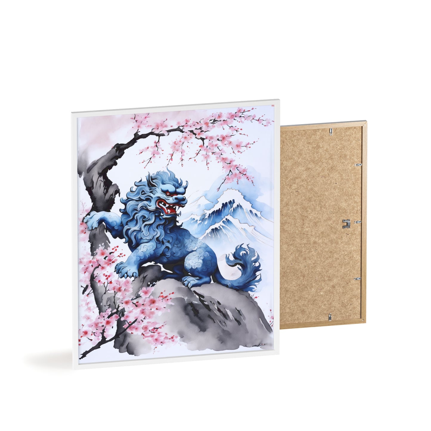 Sumi-e Art - Komainu • Traditional Japanese Art • Framed