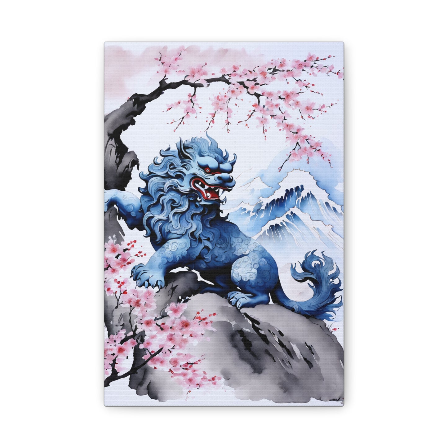 Sumi-e Art - Komainu • Traditional Japanese Art on high quality Canvas