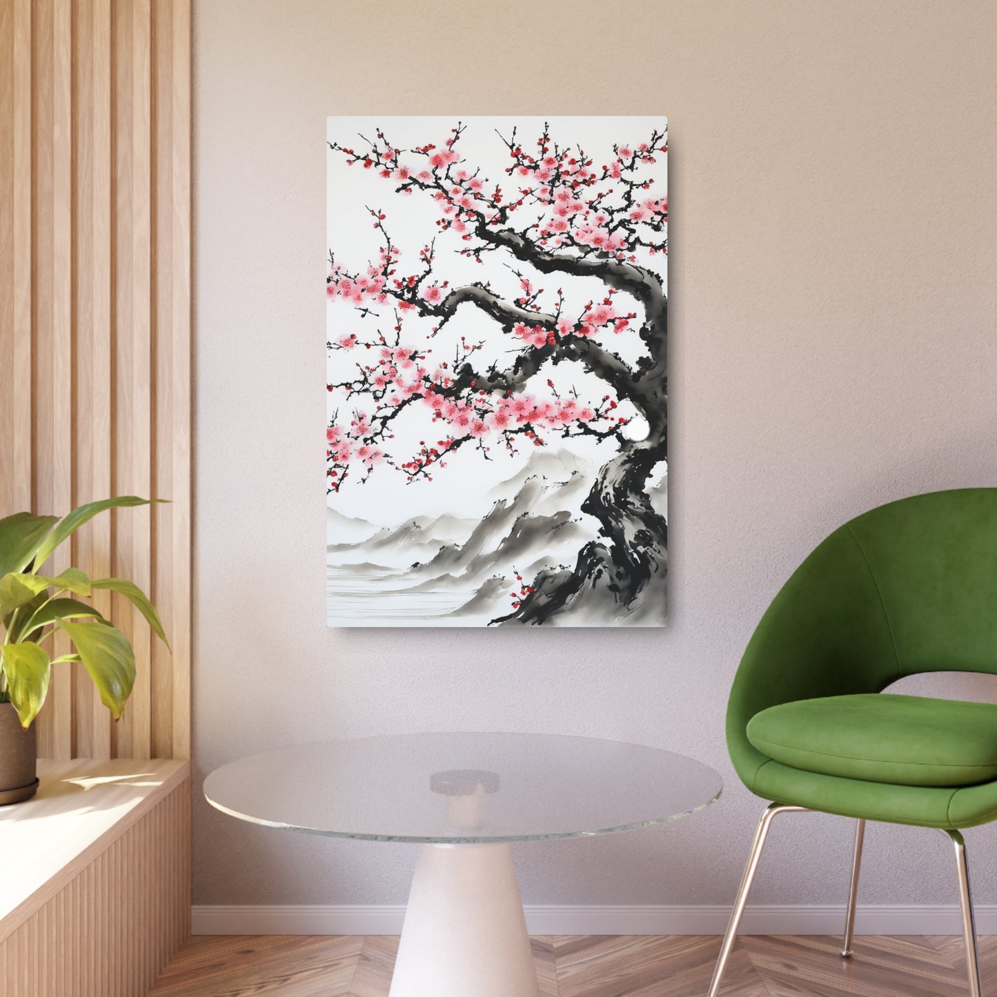 Sumi-e Art - Bodhi Tree 🇺🇸 US Shipping - Traditional Japanese Art on Metal Poster