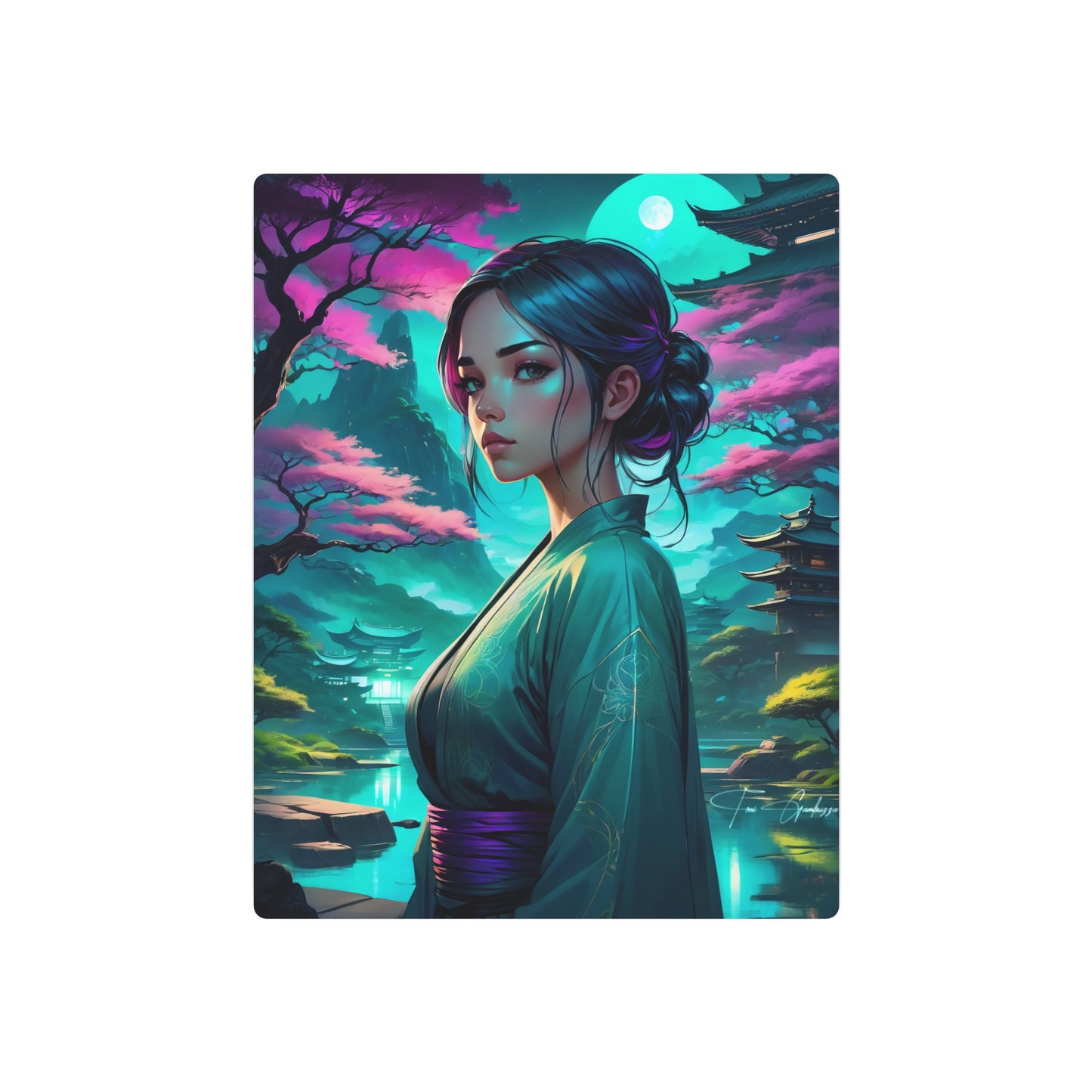 Zen Reflections: Serenity 🇺🇸 US Shipping- Anime Art on Metal Poster