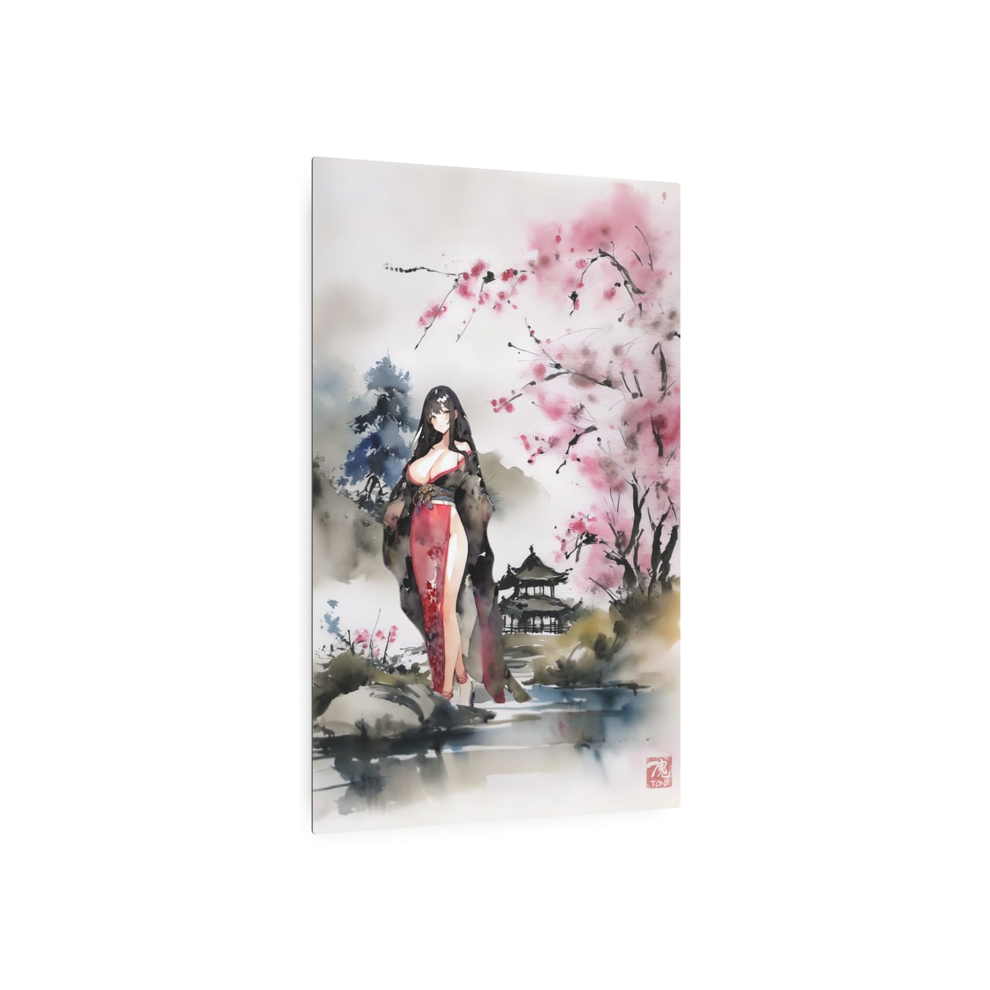 Sumi-e Art - Farben der Stille 🇺🇸 US Shipping - Traditional Japanese Art on Metal Poster