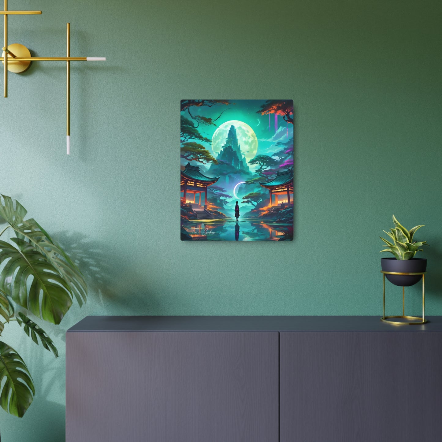 Zen Reflections: Balance 🇺🇸 US Shipping- Anime Art on Metal Poster