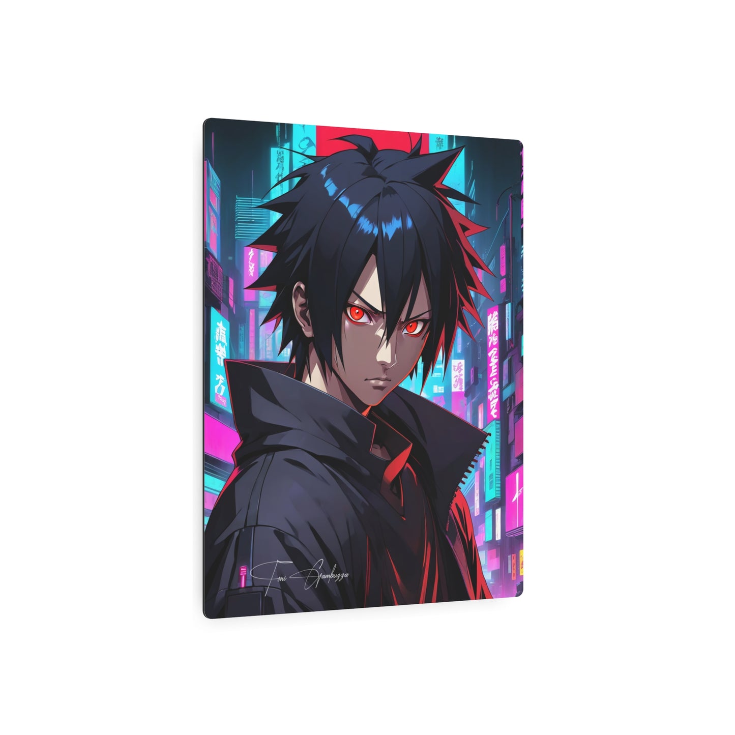 Cyberpunk Sasuke 🇺🇸 US Shipping - Anime Art on Metal Poster