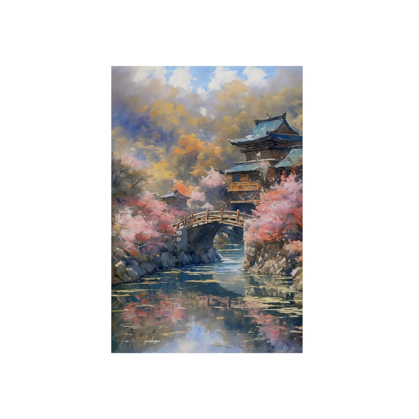 A Moment with Zen 🇩🇪 GER Shipping - Oil Painting on Metal Poster