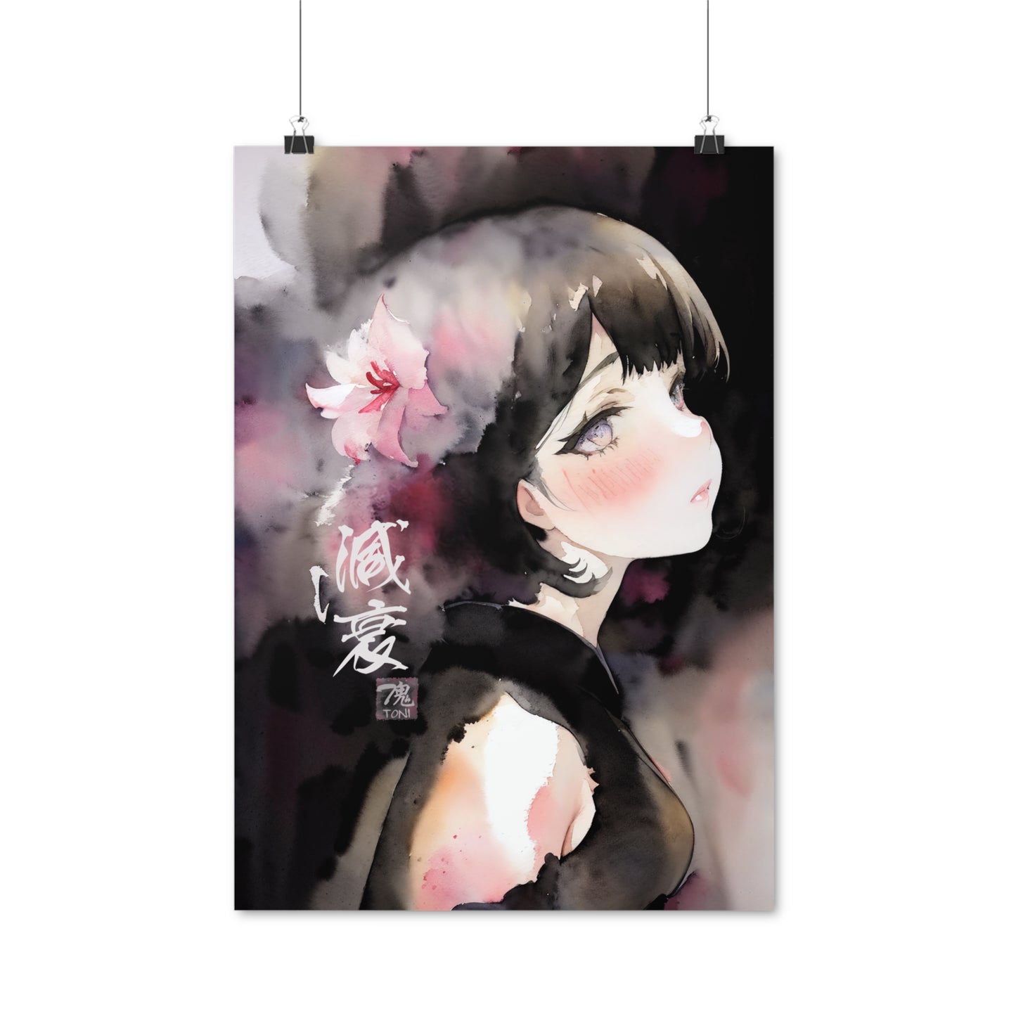 Decay - Watercolor Anime Art on high quality poster