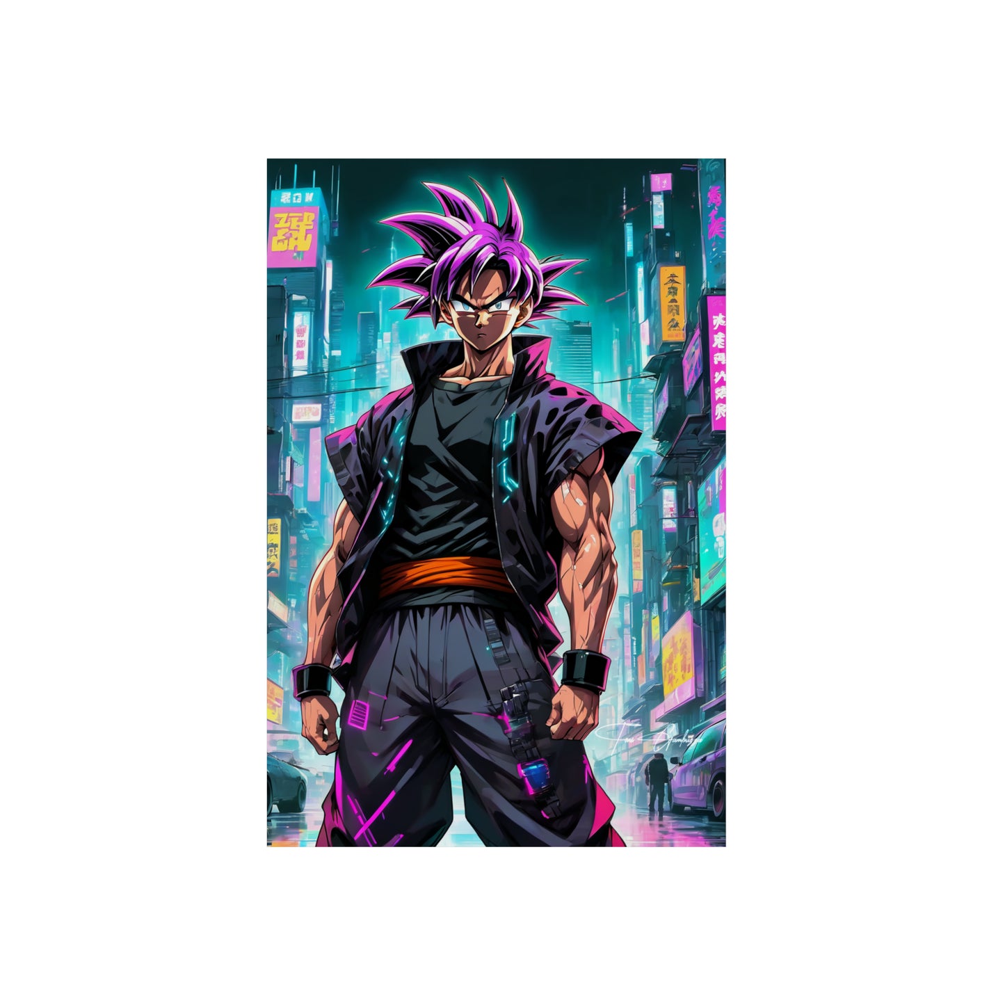 Cyberpunk Ultra Ego 🇩🇪 GER Shipping - Anime Art on Metal Poster