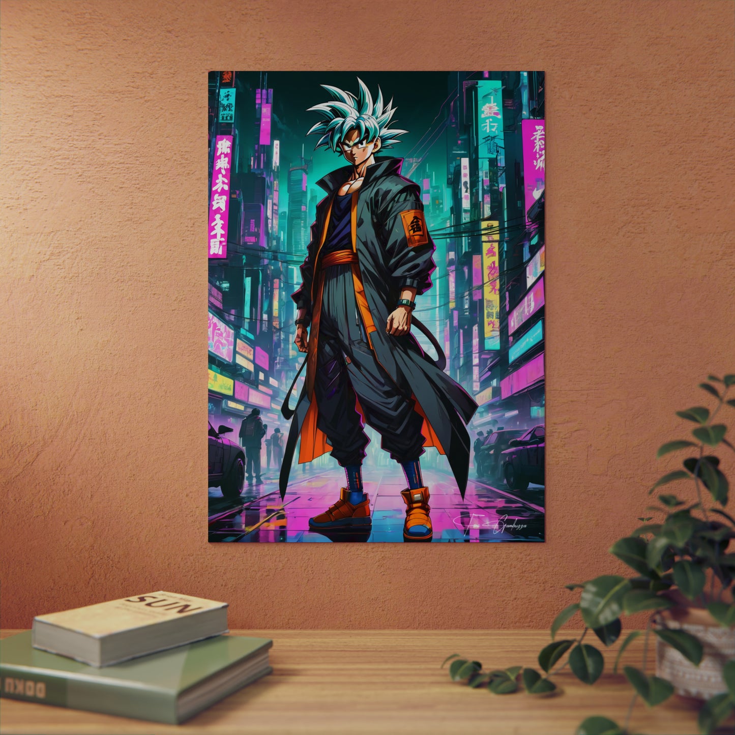 Cyberpunk Ultra Instinct 🇩🇪 GER Shipping - Anime Art on Metal Poster