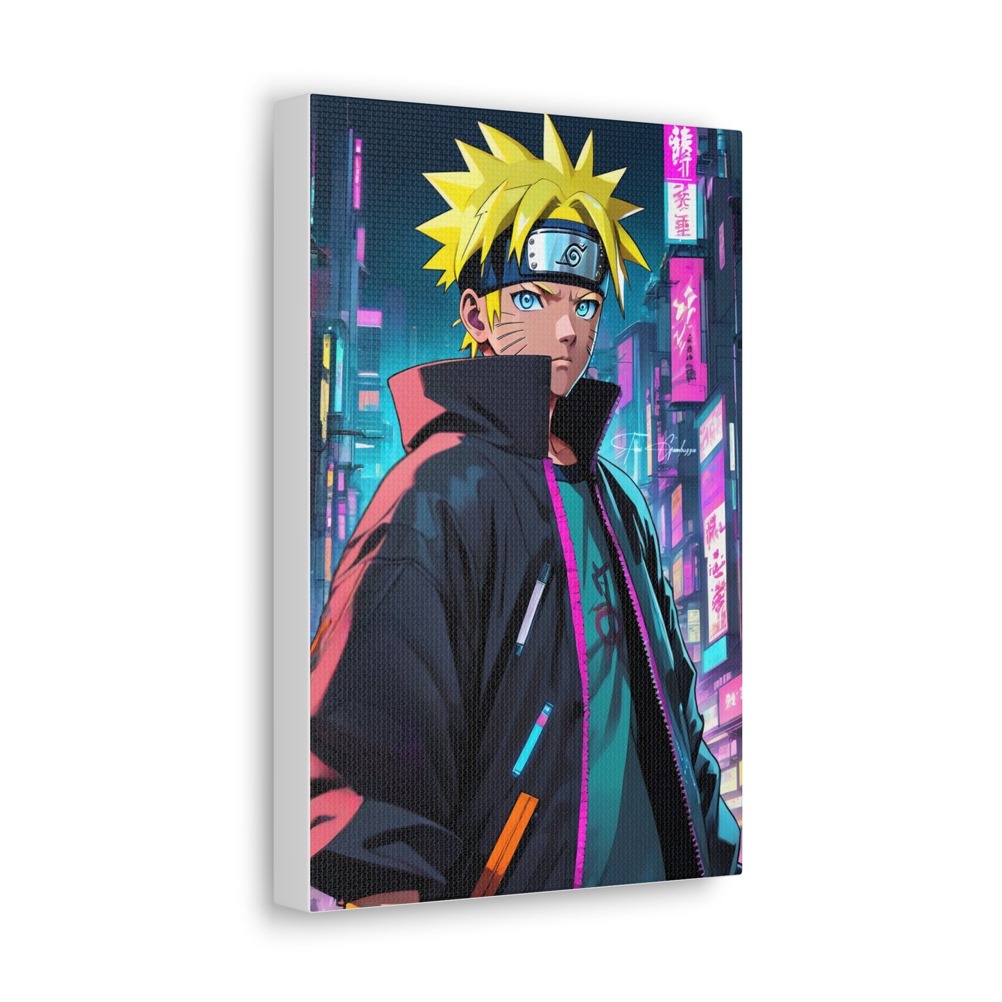 Cyberpunk Naruto - Anime Art on high quality Canvas