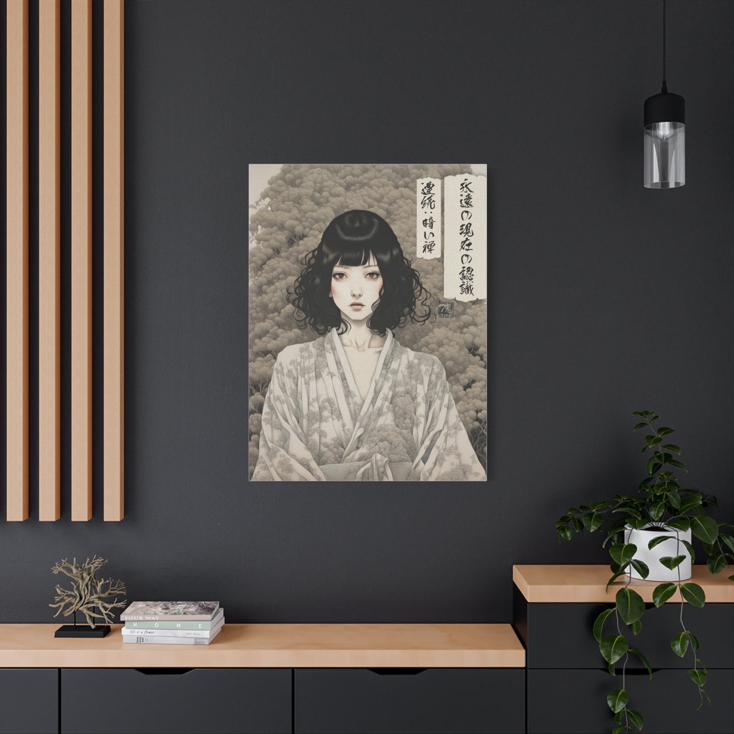 Ukiyo-e Art  - Loss of good friends • Traditional Japanese Art on high quality Canvas