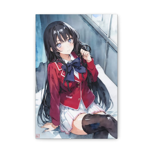 Suzune - Watercolor Anime Art on high quality Canvas