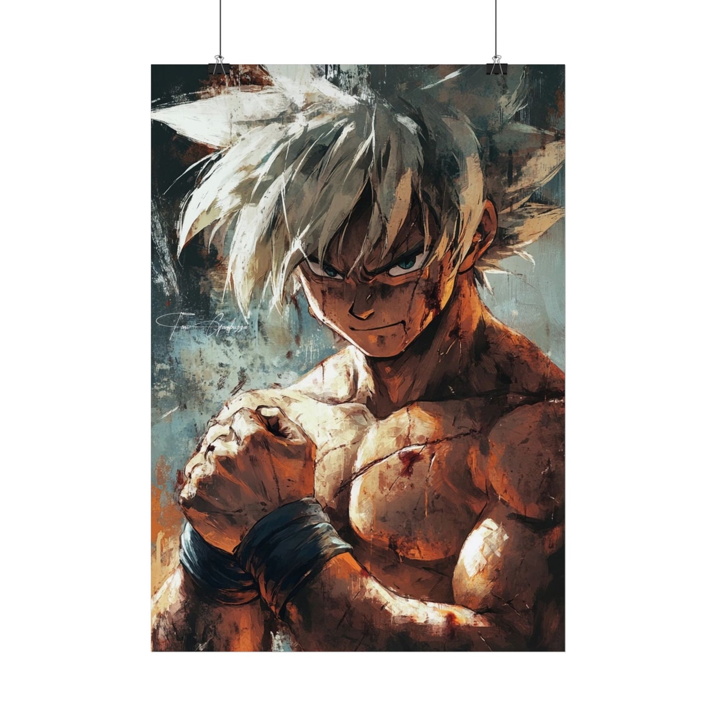 Anime Art - Goku after Battle • Anime Art on high quality poster